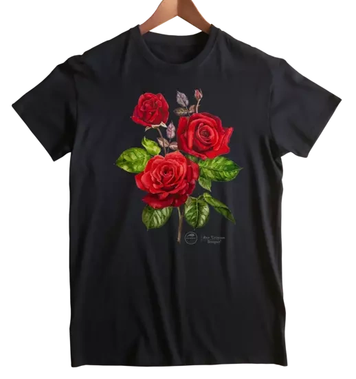 Róża 'Crimson Bouquet' — koszulka dla dziecka