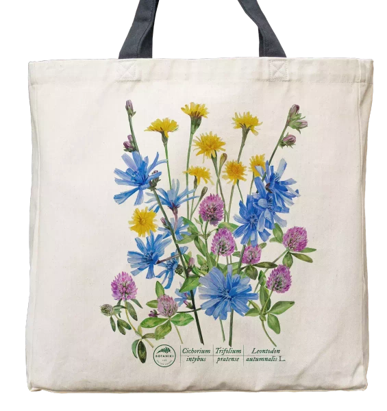 Kwiaty przydrożne — torba bawełniana